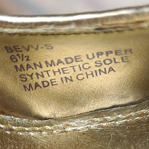 Steve Madden High Heels glitter and Golden chrome color size 6.5 used. - Picture 11 of 16